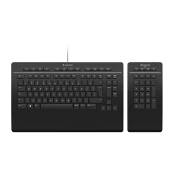 3Dconnexion Keyboard Pro mit Nummernfeld USB Deutsch (CH) schwarz (kabelgebunden)