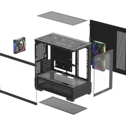 Deepcool CG380 3F Mini Tower ohne Netzteil schwarz
