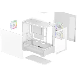 Deepcool CG380 3F Mini Tower ohne Netzteil weiss