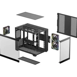 Deepcool CG330 3F Mini Tower ohne Netzteil schwarz