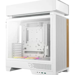 Deepcool CL660 WH (weiß/holz, Tempered Glass)