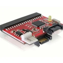 Delock Adapter All-in-One SATA Buchse auf IDE Buchse Rot