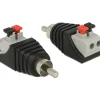 Delock Adapter Cinch Stecker auf 2pin Terminalblock Schwarz