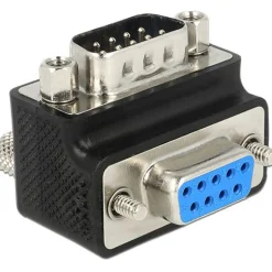 DeLOCK Adapter D-Sub 9Pin Stecker auf Buchse 90° gewinkelt