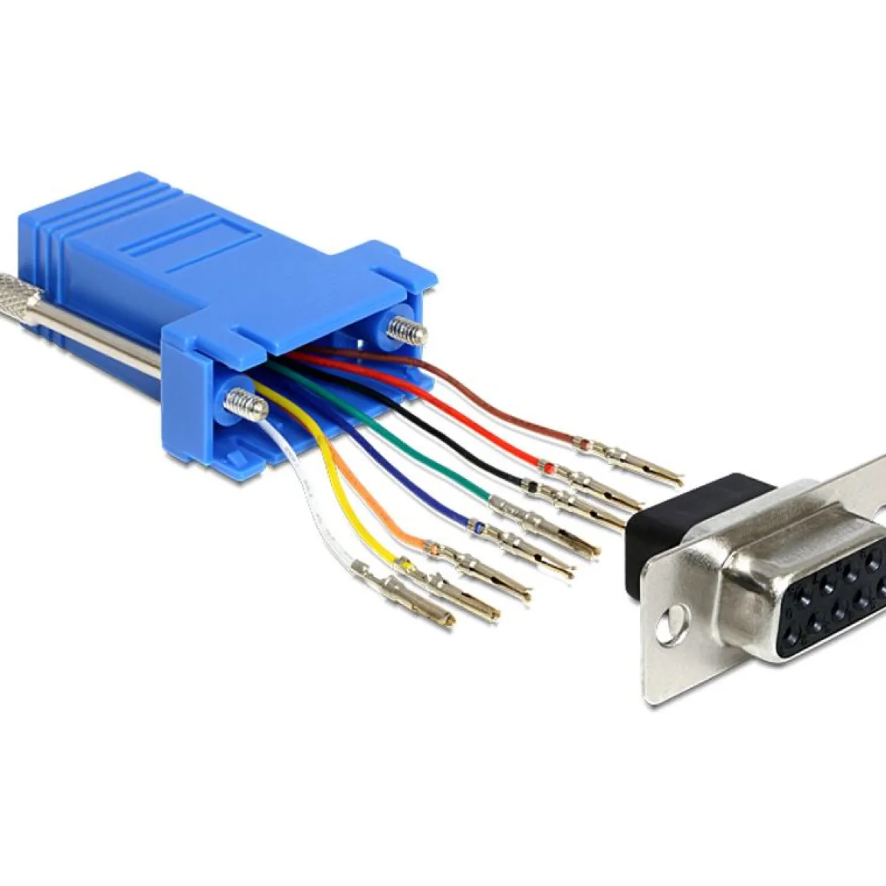 Delock Adapter D-Sub9 RJ45 Bu/Bu Montagesatz