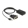 Delock Adapter DVI Stecker zu DisplayPort 1.2 Buchse schwarz 4K 50 cm