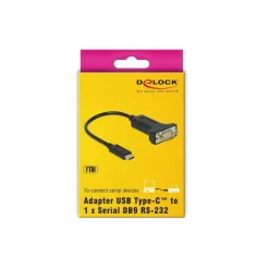 Delock Adapterkabel USB Type-CÖ > Seriell 1 x 9 Pin Stecker