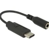 Delock Audio Adapter USB C Stecker auf Klinke Buchse Schwarz