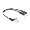 Delock Audio Splitter Klinkenstecker 3,5mm > 2x Klinkenbuchse 3,5mm 4Pin gewink.