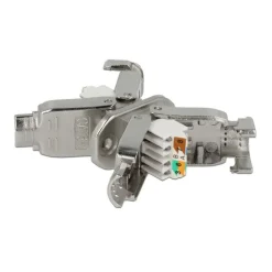 Delock Cat. 6a Patchkabel Verbinder LSA Leiste auf LSA Leiste Silber geschirmt