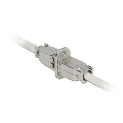Delock Cat. 6a Patchkabel Verbinder LSA Leiste auf LSA Leiste Silber geschirmt