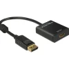 Delock Displayport 1.2 Adapter aktiv Displayport Stecker auf HDMI-Buchse Schwarz 3D-Formate / 4K / Ferritkern / vergoldet