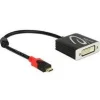 Delock Displayport 1.2 Adapter aktiv Displayport Stecker auf HDMI-Buchse Schwarz 3D-Formate / 4K / Ferritkern / mit Arretierung / vergoldet