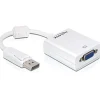 Delock Displayport 1.2 Adapter Displayport Stecker auf VGA 15pol Buchse Weiß Ferritkern
