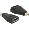 Delock Displayport 1.2 Adapter Mini Displayport Stecker auf DisplayPort Buchse Schwarz vernickelt