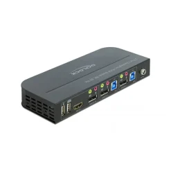 Delock DisplayPort 1.4 KVM Switch 8K 30 Hz mit USB 3.0 und Audio (11482)