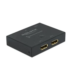 Delock DisplayPort 2 - 1 Umschalter bidirektional 8K 30 Hz
