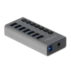 Delock Externer SuperSpeed USB Hub mit 7 Ports + Schalter