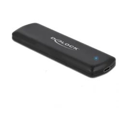 Delock Externes USB Type-C Combo Gehäuse für M.2 NVMe PCIe oder SATA SSD - werkzeugfrei