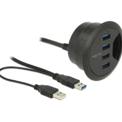 Delock HUB USB 3.0 Tisch-Hub 60 mm 4 x USB 3.0 Ports Delock