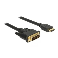 Delock Kabel DVI 18+1 Stecker > HDMI-A Stecker 1 m schwarz