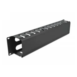 Delock 19" Kabelmanagement Rangierpanel mit 4 Öffnungen 2 HE schwarz
