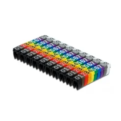 Delock Kabelmarker Clips 0-9 farbig 100-teilig