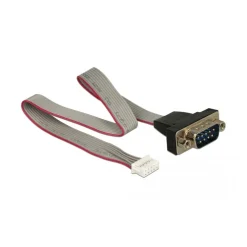 Delock Kabel seriell Pfostenbuchse > 1 x DB9 Stecker 2 mm Pinabstand Belegung: