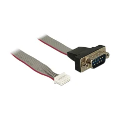 Delock Kabel seriell Pfostenbuchse > 1 x DB9 Stecker 2 mm Pinabstand Belegung: