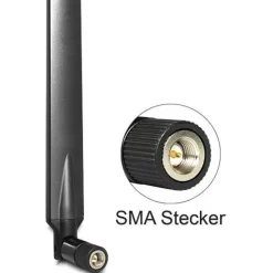 Delock LTE Antenne SMA 1 ~ 4 dBi omnidirektional Gelenk schwarz