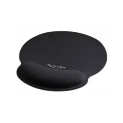 Delock Mauspad mit Handballenauflage rund schwarz