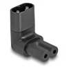 Delock Netzadapter IEC 60320 - C8 auf C7, Stecker / Buchse, 2,5 A, 90° gewinkelt