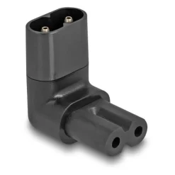 Delock Netzadapter IEC 60320 - C8 auf C7, Stecker / Buchse, 2,5 A, 90° gewinkelt