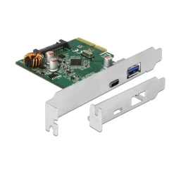Delock PCI Express Karte Karte USB 3.1 zu 1 x extern USB Type-C Bu+1xext. USB Typ-A Bu