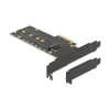 Delock PCI Express x4 Karte zu 1 x intern NVMe M.2 Key M mit Kühlkörper