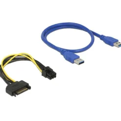 Delock Riser PCI Express Karte x1 > x16 mit 60cm USB Kabel