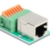 Delock RJ45 Buchse zu Terminalblock mit Drucktaster Cat.5e