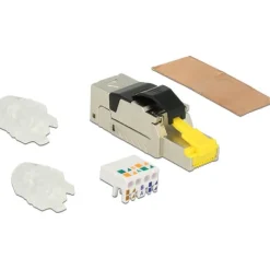 Delock RJ45 Stecker feldkonfektionierbar Cat.8 Metall, gelb (86485)