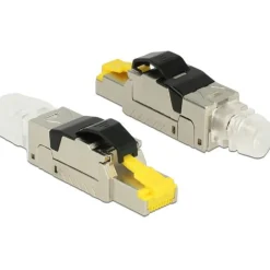 Delock RJ45 Stecker feldkonfektionierbar Cat.8 Metall, gelb (86485)