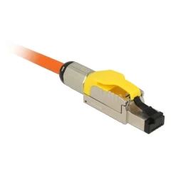 Delock RJ45 Stecker feldkonfektionierbar Cat.6A Metall, Zugentlastung