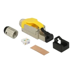 Delock RJ45 Stecker feldkonfektionierbar Cat.6A Metall, Zugentlastung