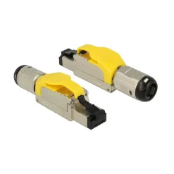 Delock RJ45 Stecker feldkonfektionierbar Cat.6A Metall, Zugentlastung