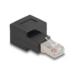 Delock RJ45 Stecker zu RJ45 Bu Adapter Cat.6A 90°nach rechts
