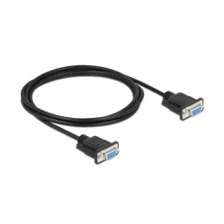 Delock Seriell Kabel RS-232 D-Sub 9 Buchse zu Buchse Nullmodem (87472)