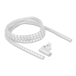 Delock Spiralschlauch mit Einziehwerkzeug 2,5 m x 15 mm weiß