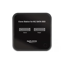 Delock SSD-Dockingstation Schächte: 2 - M.2 - M.2 Card - USB-C 3.2 (Gen 2) - Schwarz