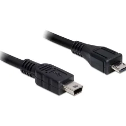 Delock USB Kabel Micro-B Mini-B St/St 1.00m schwarz