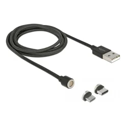 Delock USB Lade/Datenkabel Magnetic Micro USB-B / USB Type-C 1,10 m