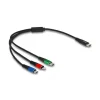 Delock USB Ladekabel 3 in 1 USB Type-CÖ zu LightningÖ / Micro USB / USB Type-CÖ
