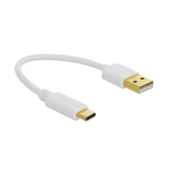 Delock USB Ladekabel Typ-A zu USB Type-C 15cm weiß